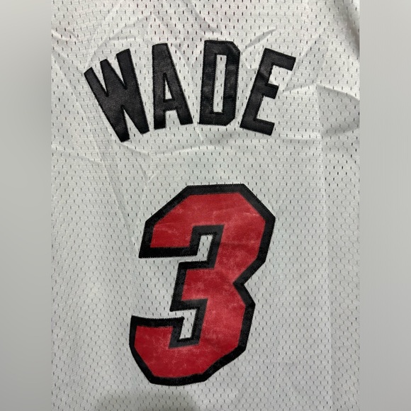 Dwayne Wade Heat NBA Adidas white basketball Jersey, men’s large - Picture 1 of 10